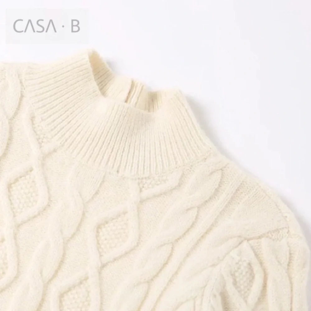 CASA B | Miranda Cable Knit Backless Sweater Dress - Picture 7 of 15